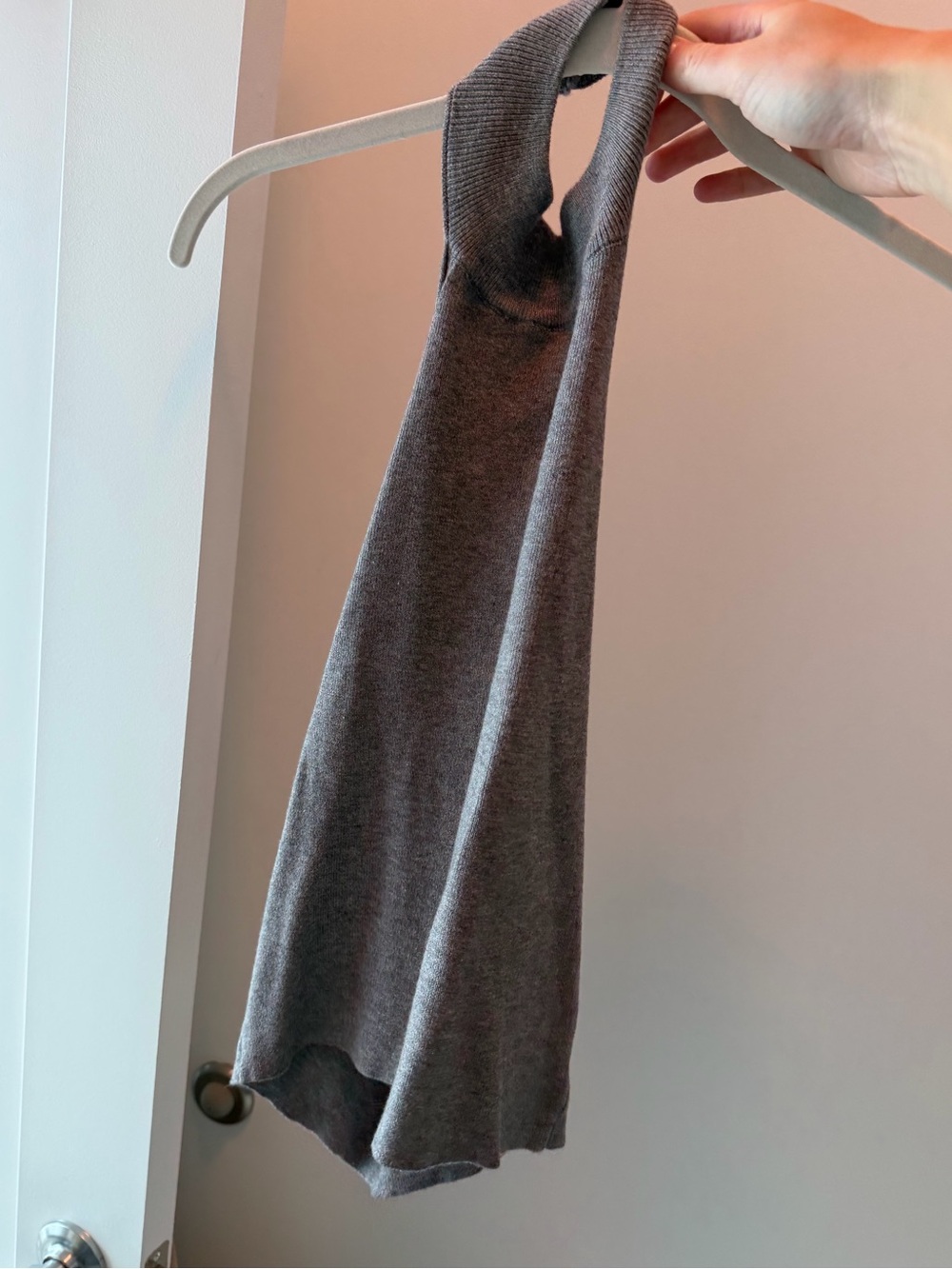 Grey high neck sweater tank perfect condition